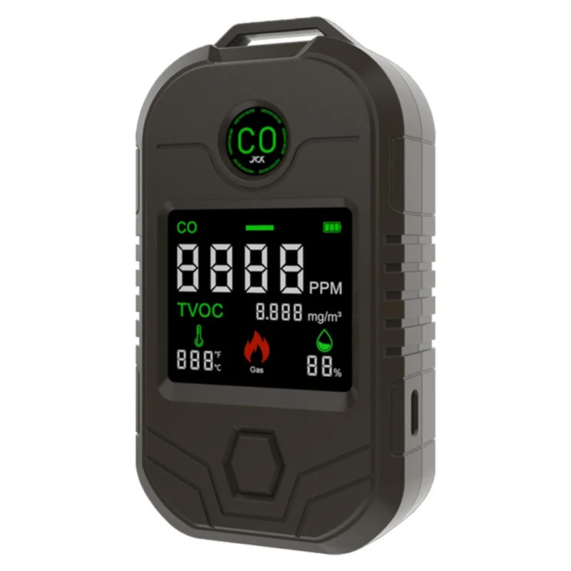 ABMI-Outdoor Flashlight Portable Carbon Monoxide Detector 4 In 1 Temperature And Humidity Long-Lasting CO Alarm Functionality,