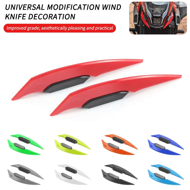 Motorcycle Front Fairing Winglets 1pair Universal Side Spoilers Dynamic Wing Sticker Motorcycle Winglet Aerodynamic