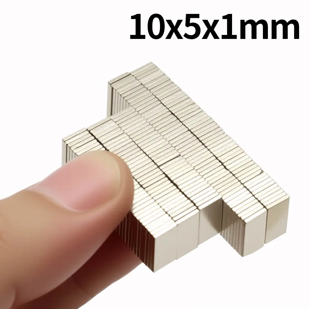 10x5x1mm Super Strong Neodymium Magnet N35 NdfeB Permanent Magnetic imanes Block Powerful Magnets Refrigerator Magnet