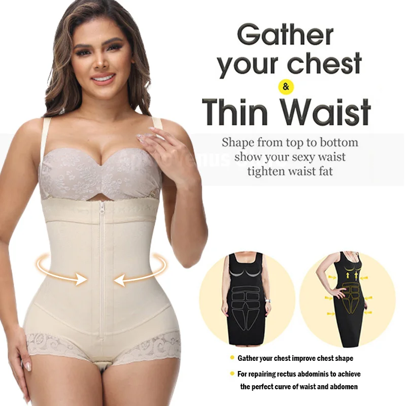 Fajas Colombian Shapewear Abdomen Reducing and Shaping Girdles for Women Waist Trainer Flat Stomach Tummy Control Body Shaper