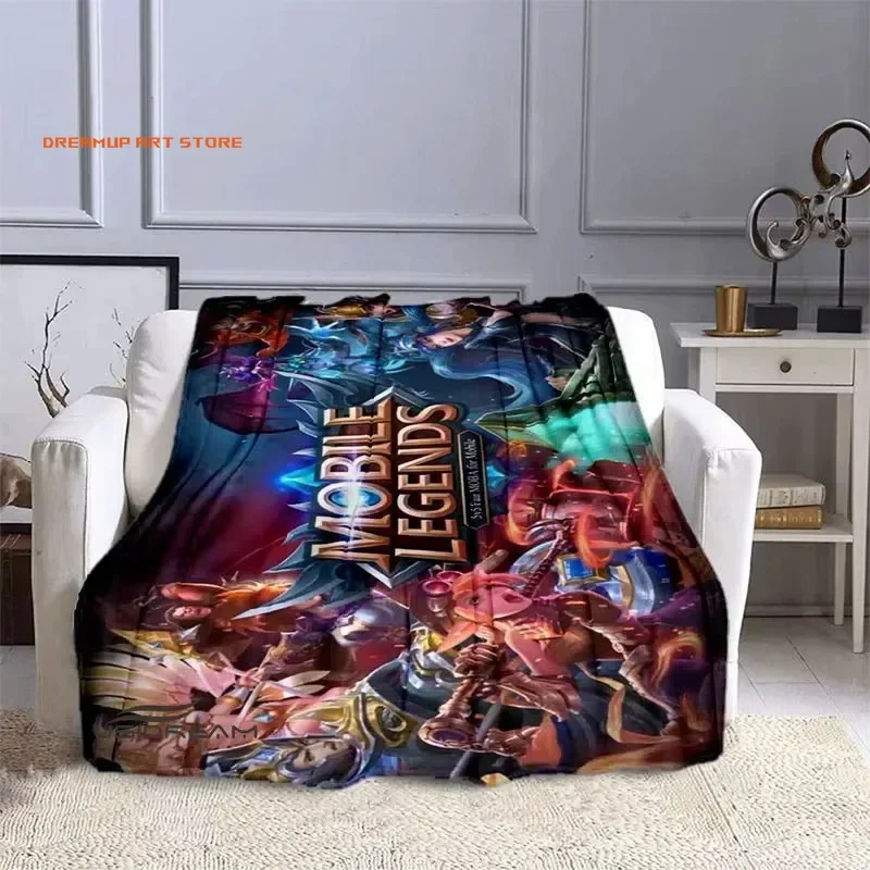 2026 New Game Mobile Legends Cartoon Printed Blankets Children's Warm Flange Blanket Home Travel Blanket Bed Linings Birthday Gi