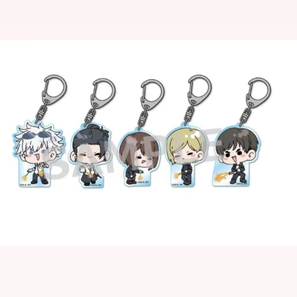 Game Ieiri Shoko Gojo Satoru Toji Fushiguro Geto Suguru Keychain Doll Anime Acrylic Keyring Pendant For Gift