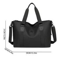 Travel bag Men's and women's tote bag Large capacity travel duffel Yoga exercise Oxford cloth waterproof fitness bag - Image 5