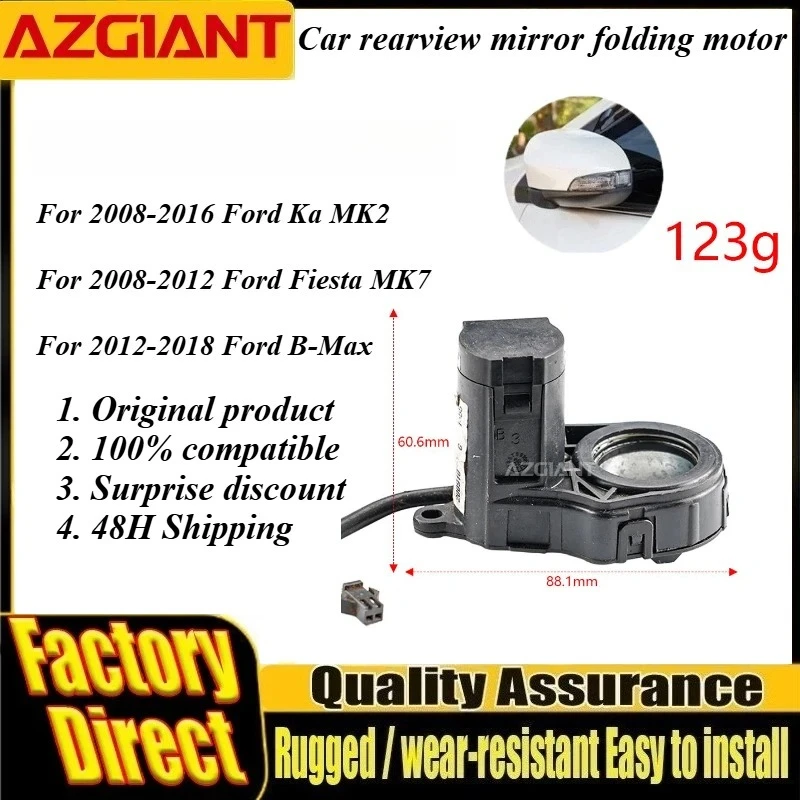 

Azgiant Car Exterior Folding Mirror module original For Ford Ka MK2 Fiesta MK7 B-Max car mirror supplies Replacement Parts