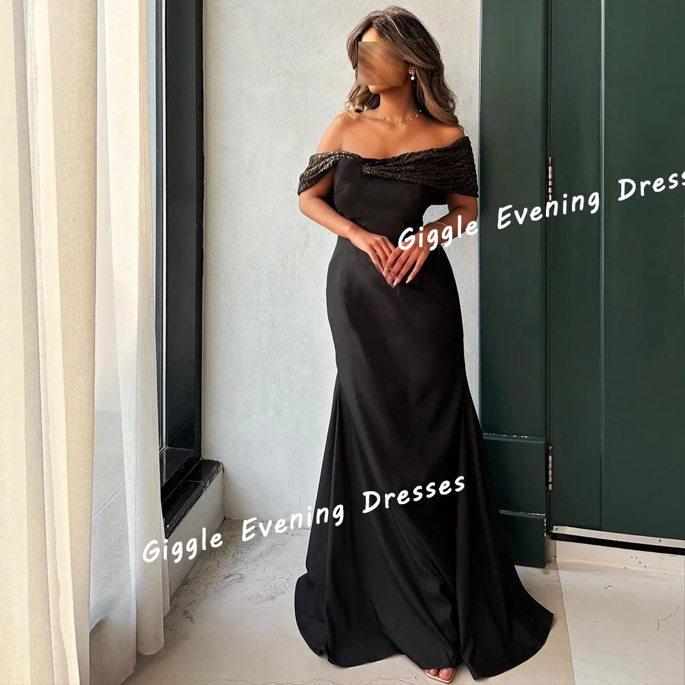 

Giggle Satin Strapless Elegance Prom Gown Saudi Arab Summer Floor-Length Fashion Formal Evening Party Dresses for Women 2024