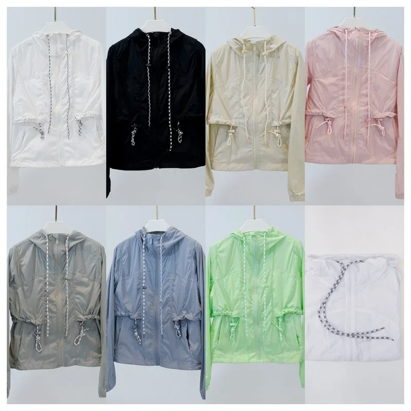 

Women's Sports Jacket Long Sleeve Sports Fitness Jacket Hooded Fitness Outdoor Sun Protection Clothing Breathable Yoga Sports Ja