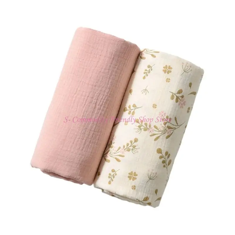 

85AE Pack of 2 Organic Cotton Baby Towels Quick Absorbing Bathing Essentials for Sensitive Skin