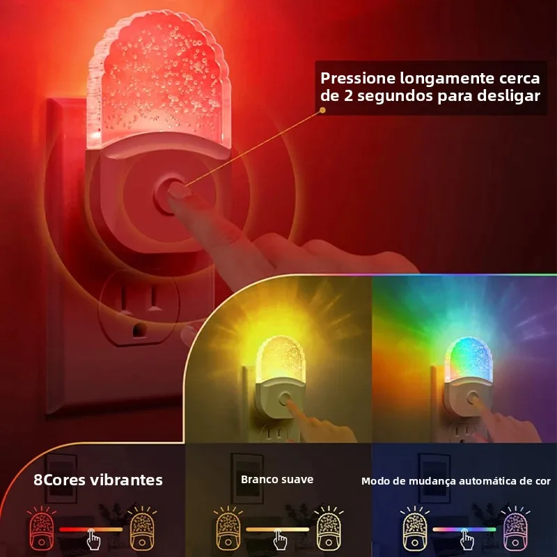 LED Night Light Amber Nightlight EU US Plug Wall Lamps Wall Night Lamp Dimmable Bedroom Toilet Hallway Kitchen Kids Night Lights