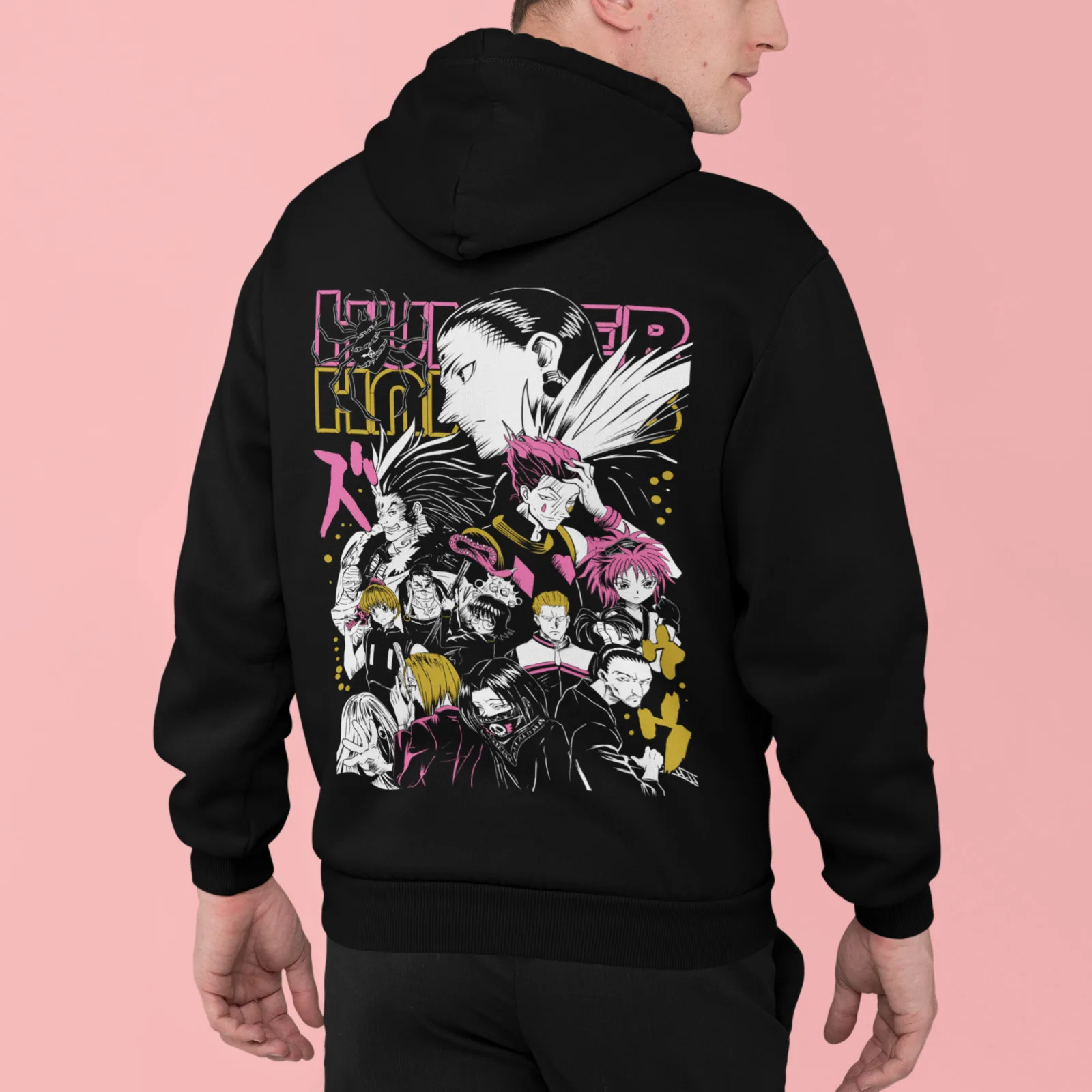 Phantom Troupe Hoodie Machi Pakunoda Feitan Chrollo Hisoka Gon Kite Back,Front