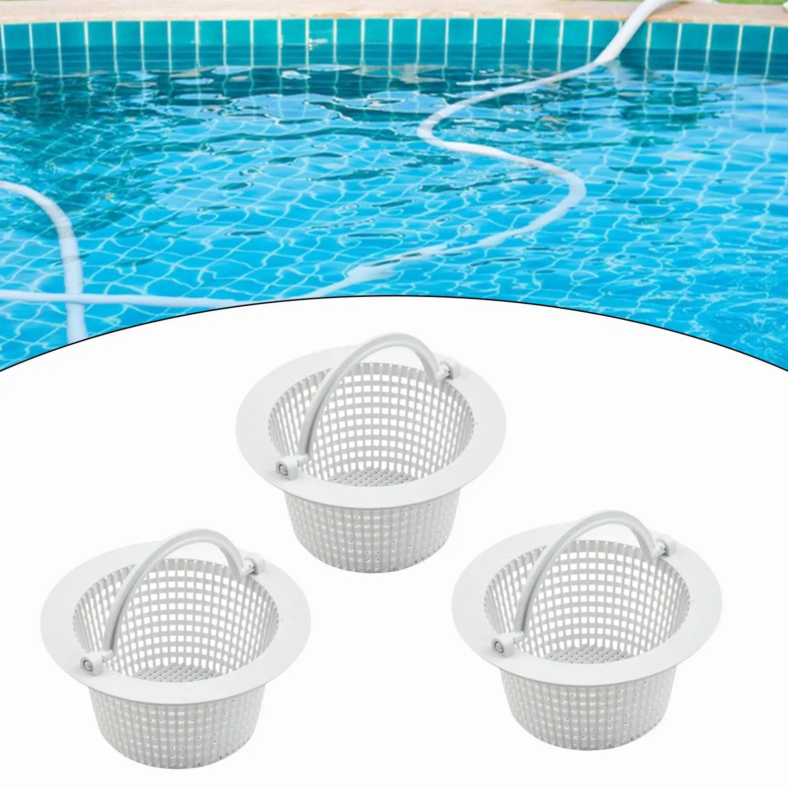 3 Pieces Pool Skimmer Baskets, Aboveground Skimmer Baskets Pool Leach Baskets