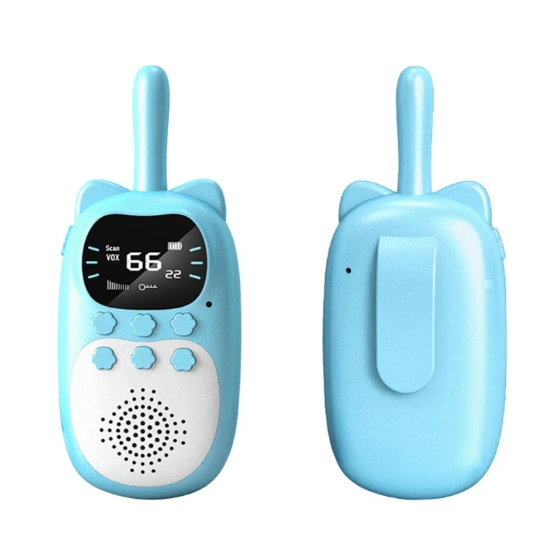 Walkie Talkie eléctrico juguete, intercomunicador portátil dibujos animados, juguete educativo con linterna para niños,