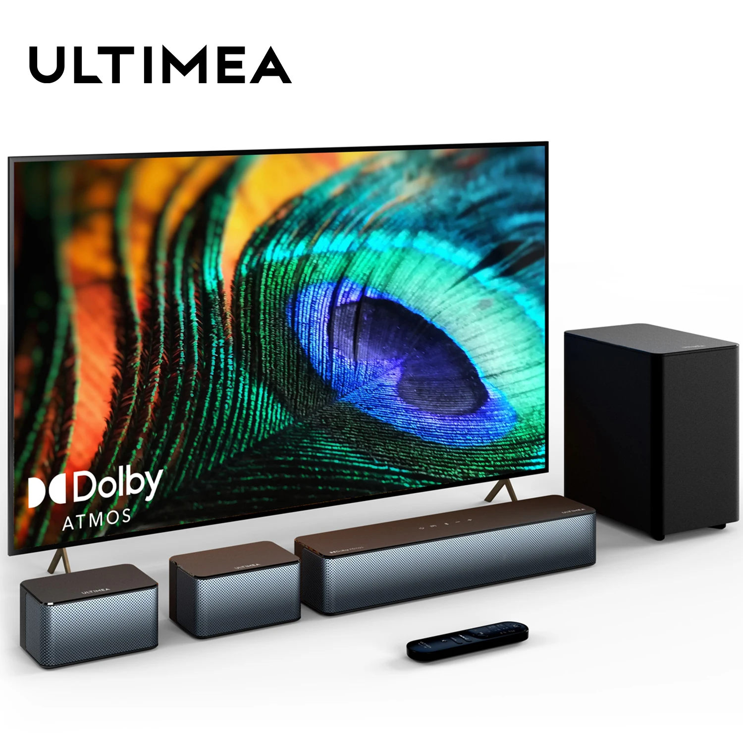 

ULTIMEA 410W Peak Power 5.1 Soundbar with Dolby Atmos, 3D Surround Soundbar for TV, Wireless Subwoofer, Home Theater TV Speakers