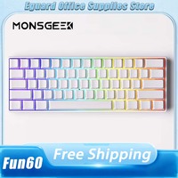 Monsgeek Fun60 Magnetic Keyboards Aluminum Alloy 3modes 8k Wireless Bluetooth Mechanical Keyboard 61keys Customized Esports Gift