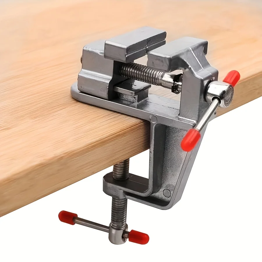 Mini Bench Vise Muliti-Funcational 3.5&quot Aluminum Miniature Small Jewelers Hobby Clamp On Table Flat Pliers Tool Vice