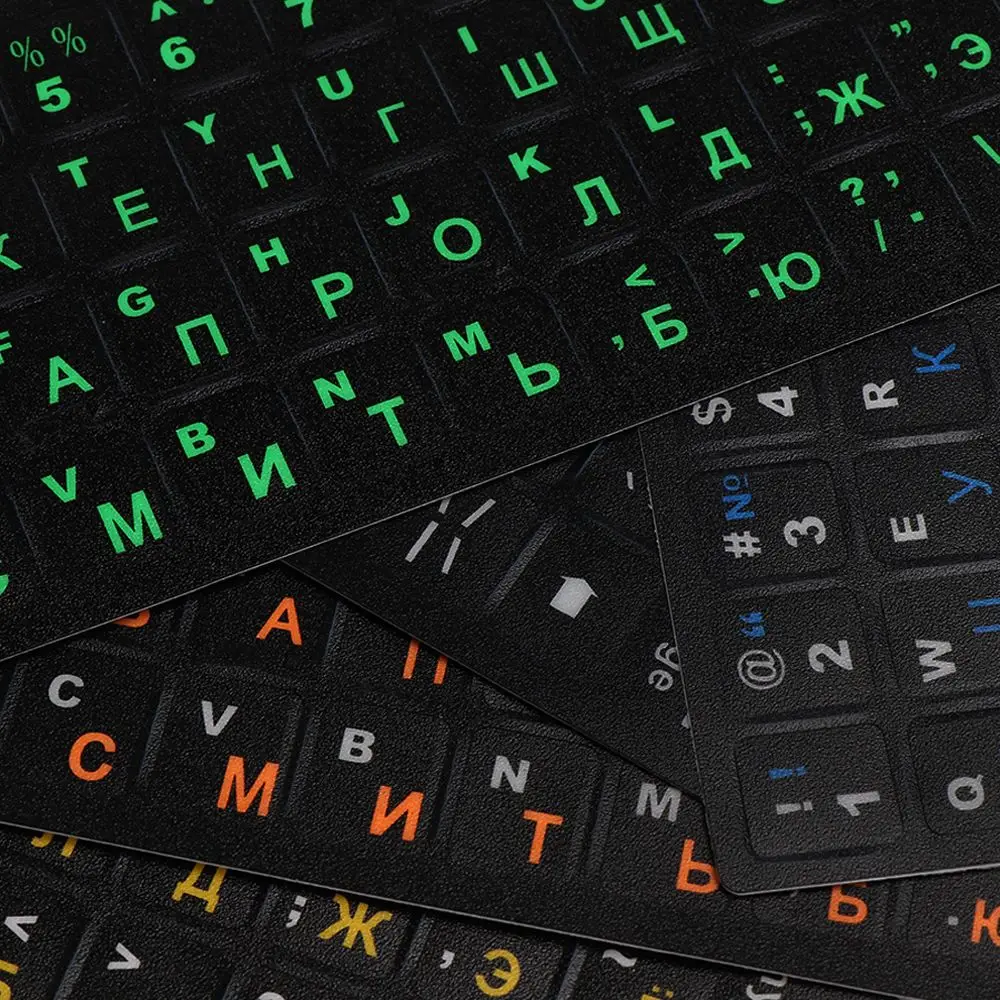 

High Quality Waterproof Laptop PVC Keyboard Stickers Russian Letters Notebook Keypad Cover Sticker