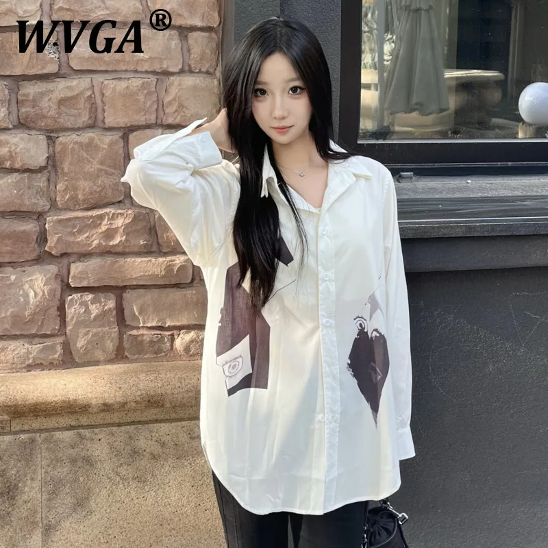 

WVGA Spring Summer New Man Tide High Street Printed Design Trendy Long Sleeve Shirts Niche Chic Casual Sun-proof Tops Ins W10390
