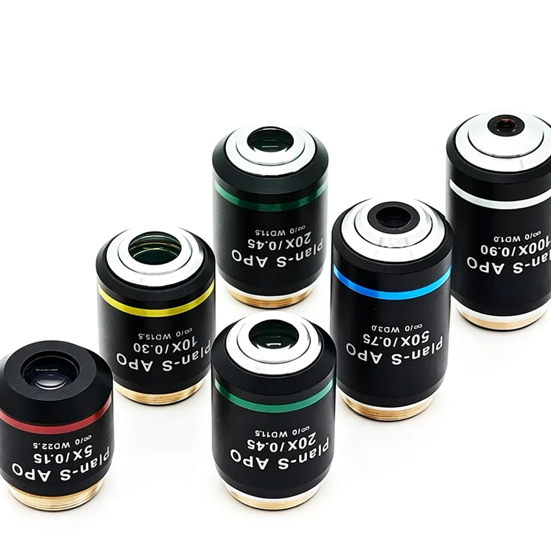 Plan Semi-apochromatic Infinity Objective Long Working Distance F180  RMS Screw Lens Alternative to Olympus