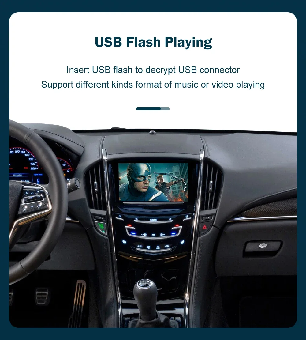 Wireless CarPlay Android Auto Module Box Video Interface Mirror-Link for Cadillac ATS CTS XT5 XTS SRX 2014 - 2017 DSP Stereo GPS