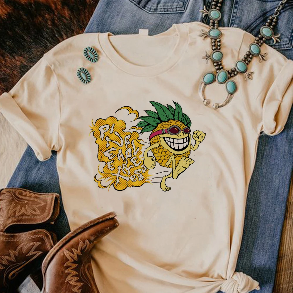 Pineapple t shirt women anime manga graphic top girl 2000s Japanese manga clothes