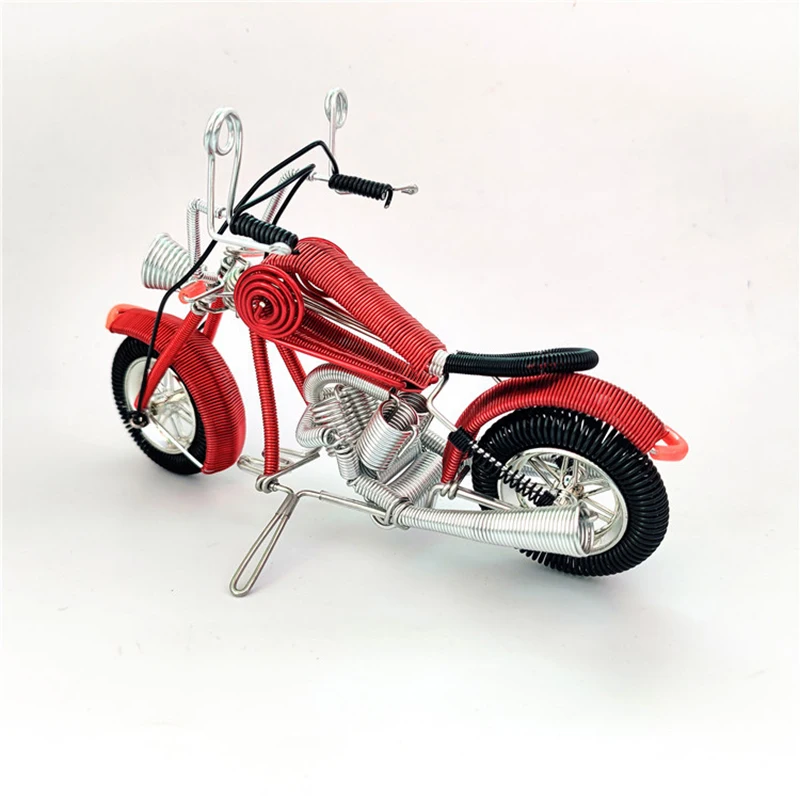 

Motorcycle Models Toys Aluminum Material Wire Production Crafts Decorations Children Toys Creative 8 Colors Model For Kids Gifts