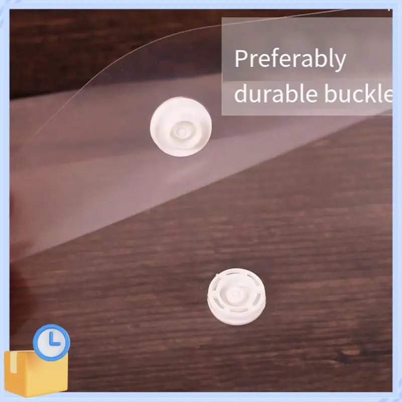 Popular 50PCS Transparent Waterproof Envelope Folder With Buttons A4 Size Thickened Plastic Material For School Office