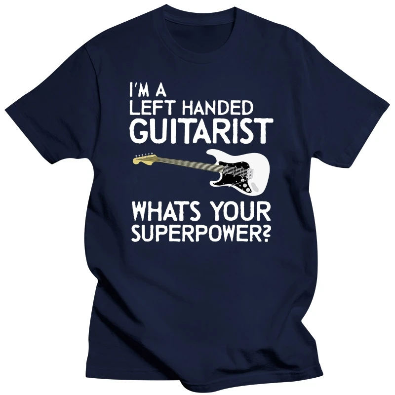 Left Handed Guitarist Shirt Lefty Guitar Player Retro Gift Amazing Short Sleeve Unique Casual Tees 100% Cotton Clothes T Shirt