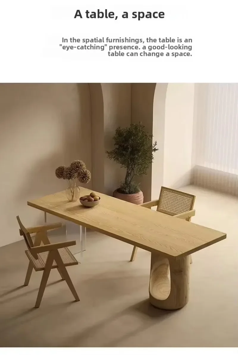 Solid Wood Large Board Table Acrylic Floating Dining Table Home Living Room Creative Desk Coffee TableX31