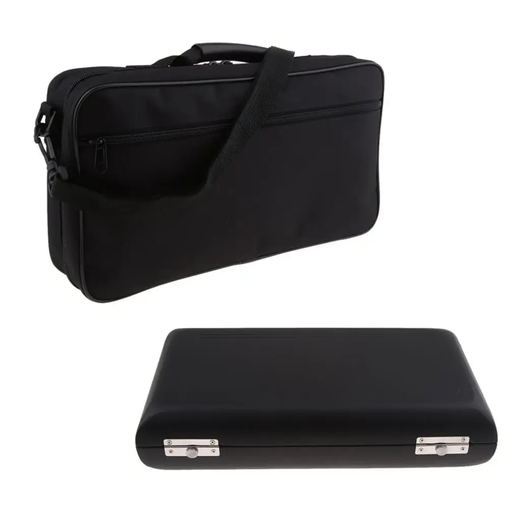 Oboe Wooden Box and Handbag Combo Secure Oboe Carry Case Soft Travel Bag Musical Instrument Storage for Studio