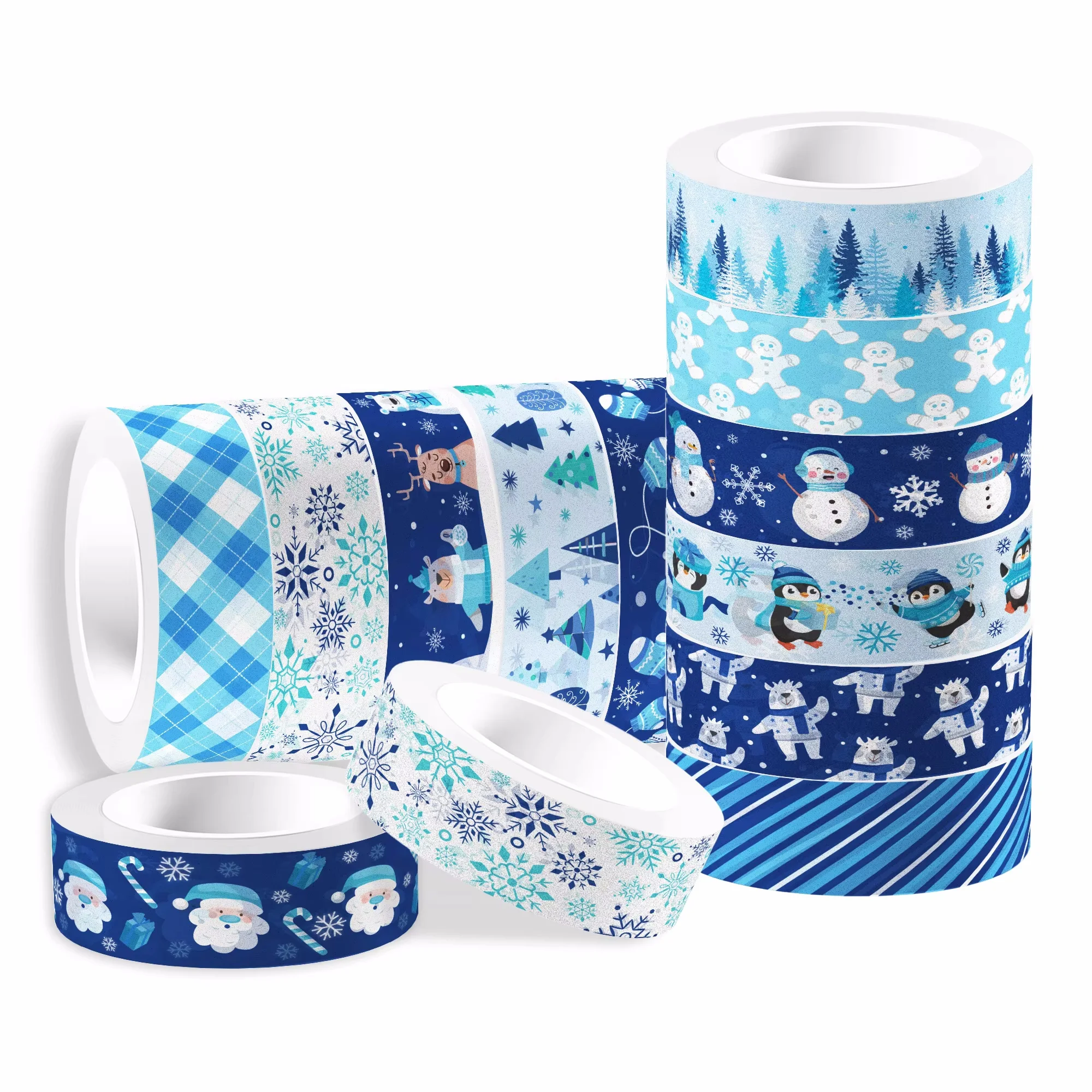 12 Rolls Christmas Snowman Pen - Washi Tape Rolls ulasan dan harga