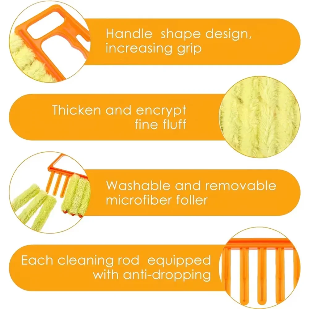 Jalousien Reinigungsbürste Handheld Mini Vorhangbürste Staubentferner Fenster Staubbürste Geeignet für Fenster Klimaanlage Staubwedel