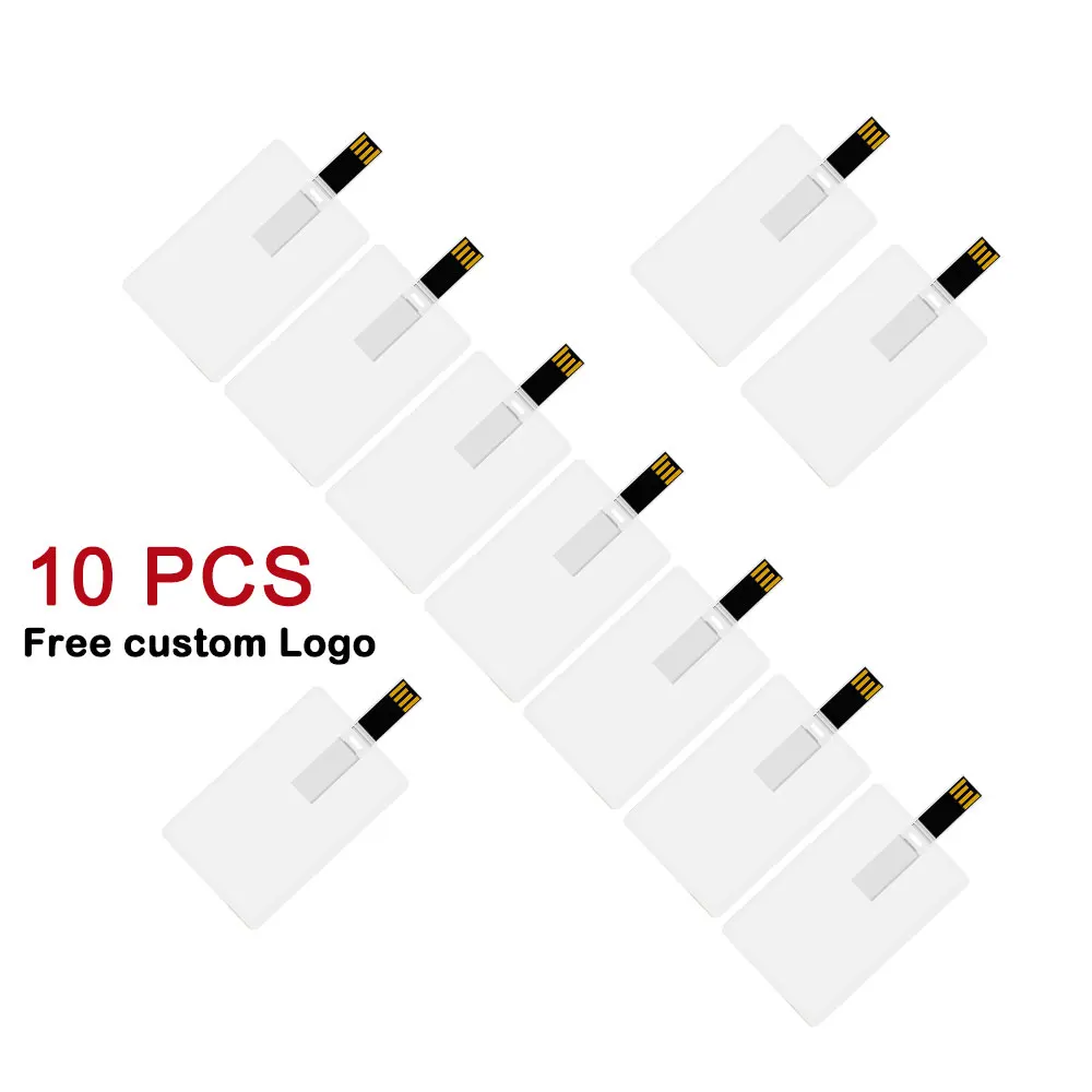

10PCS Customized Company LOGO Coloful Photo Credit Card USB Flash Drive Pendrive 8GB 16GB 32GB 64GB Pen Drive Memory Stick