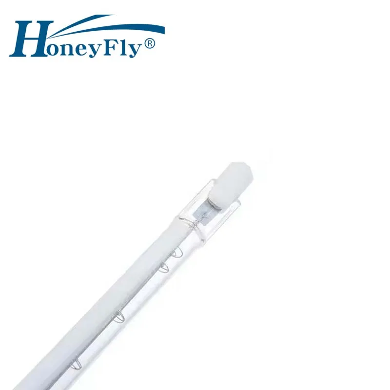 HoneyFly 20pcs Customized White Half Plated IR Halogen Lamp 200W 185mm/220mm 230V Infrared Heater Tube Quartz