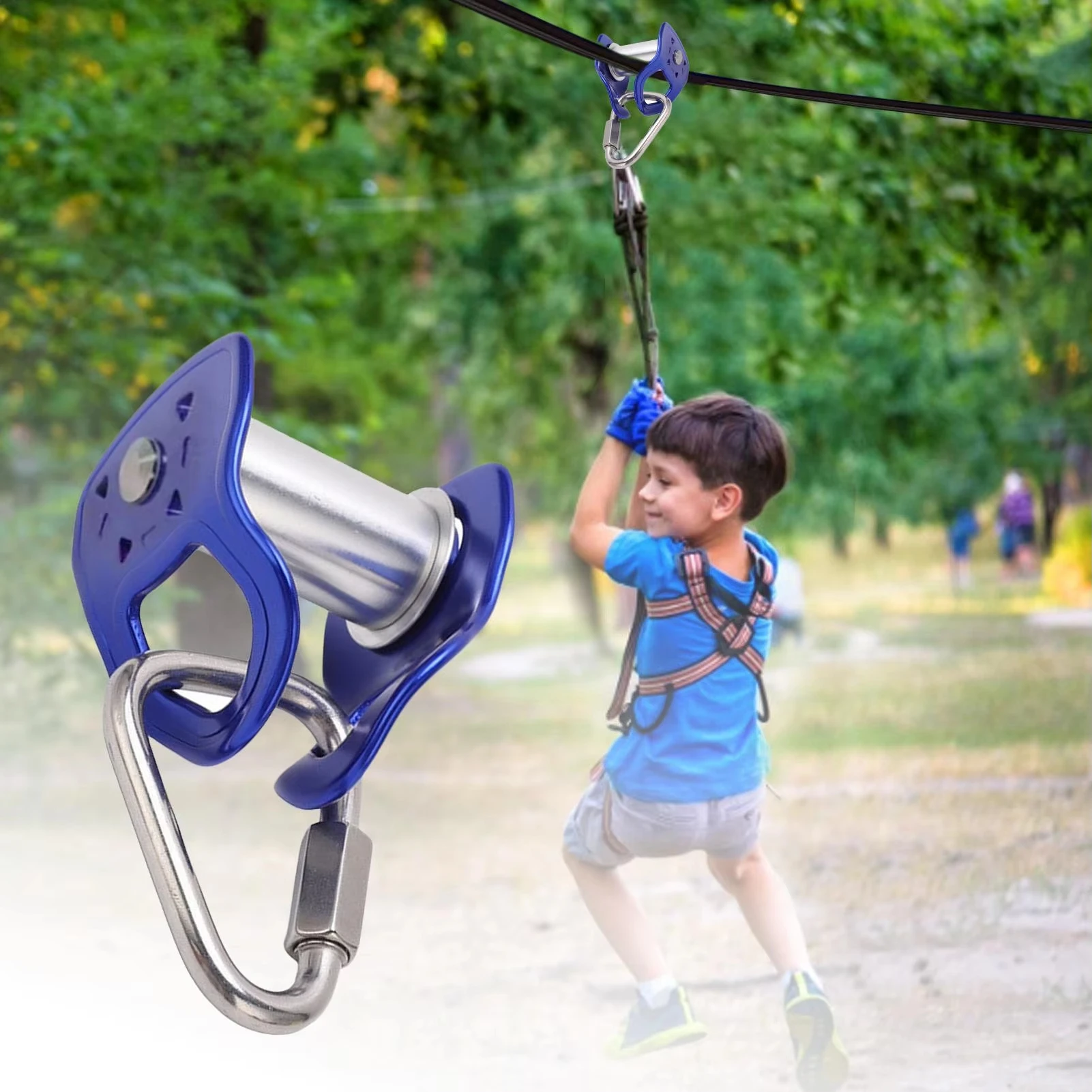Kids Outdoor Zipline - Kit de poulies de zipline extérieur
