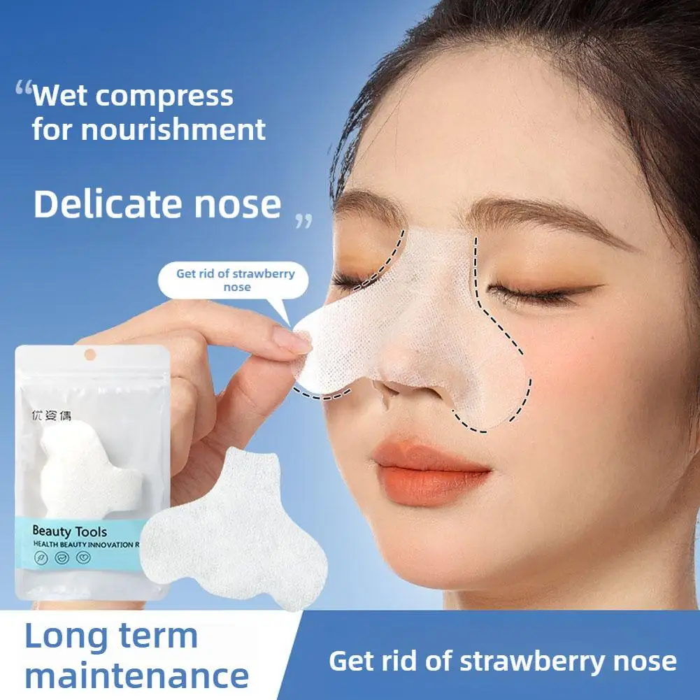 New 100pcs Disposable Nose Mask Paper Moisturizing Cotton Mask Strips Care Skin Paper Paper Blackhead Cosmetic Remove I8U8