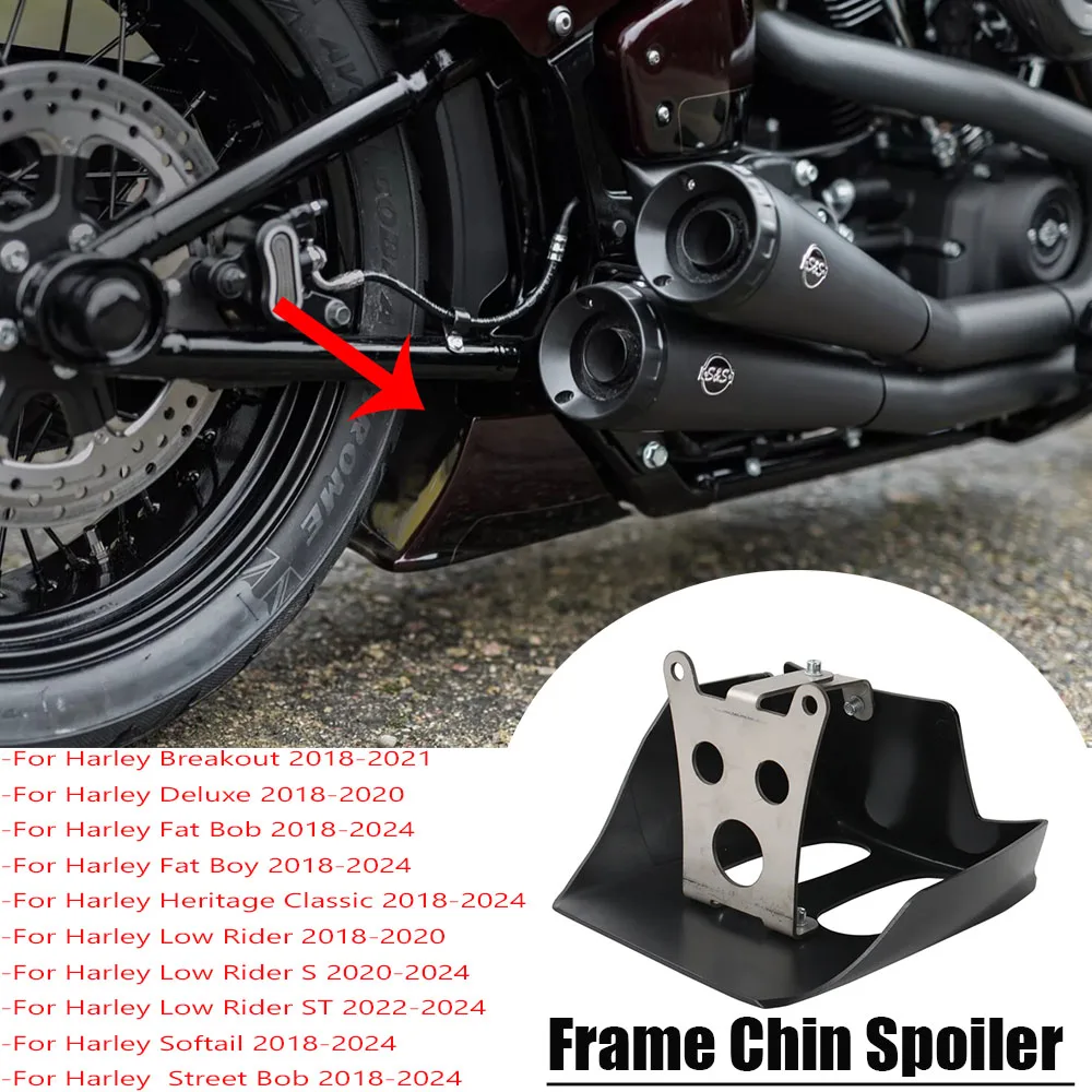 

Motorcycle Accessory Back Frame Chin Spoiler Body Cover Custom Chassis For Harley Fat Bob/Boy/Heritage Classic/Softail 2018-2024