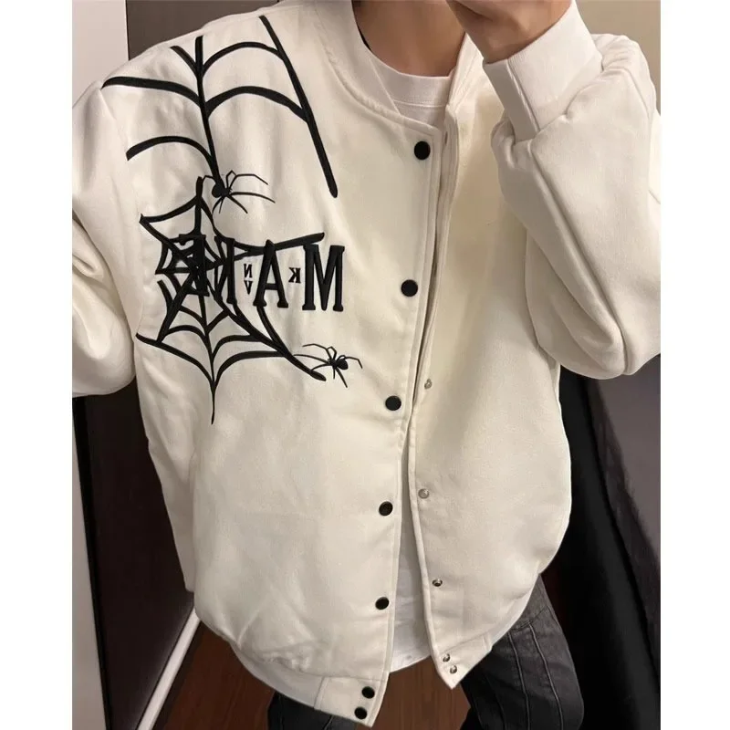 Deeptown Vintage Streetwear Bomber Jacket Women Gothic Embroidery Autumn Winter Warm Padding Jackets Oversize Korean Fashion