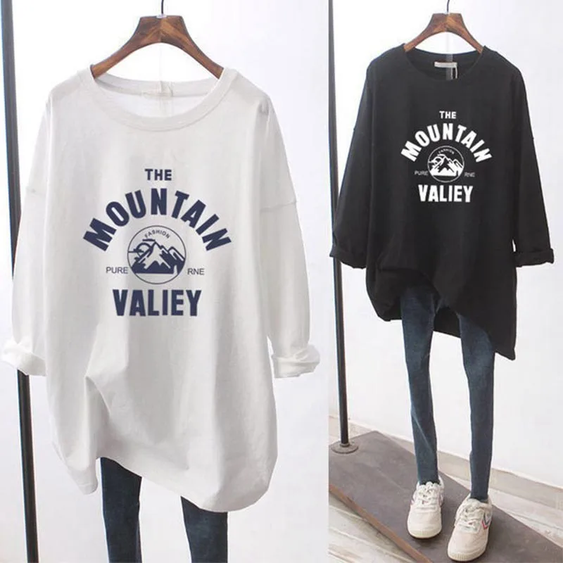 เสื้อยืดแขนสั้นของผู้หญิงใหม่สำหรับฤดูร้อนชุดคลุมท้อง, เสื้อผ้าคู่รักผ้าฝ้ายความยาวปานกลางทรงหลวมเสื้อยืดสเวตเตอร์เสื้อท่อนบนสำหรับคุณแม่