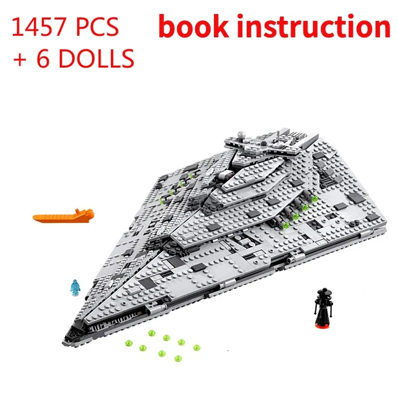 75190 star First Order Destroyer Space Fighter Spaceship Model Building Blocks Bricks Toys Kid Christmas Gift