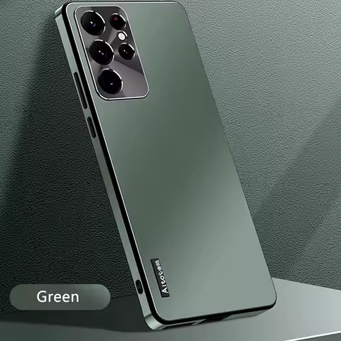 Phone Case Metal Magnetic Aluminum Alloy Ultrathin Protective Cover for Samsung Galaxy S21 S22 S23 S24 S25 Plus Ultra Back Cover