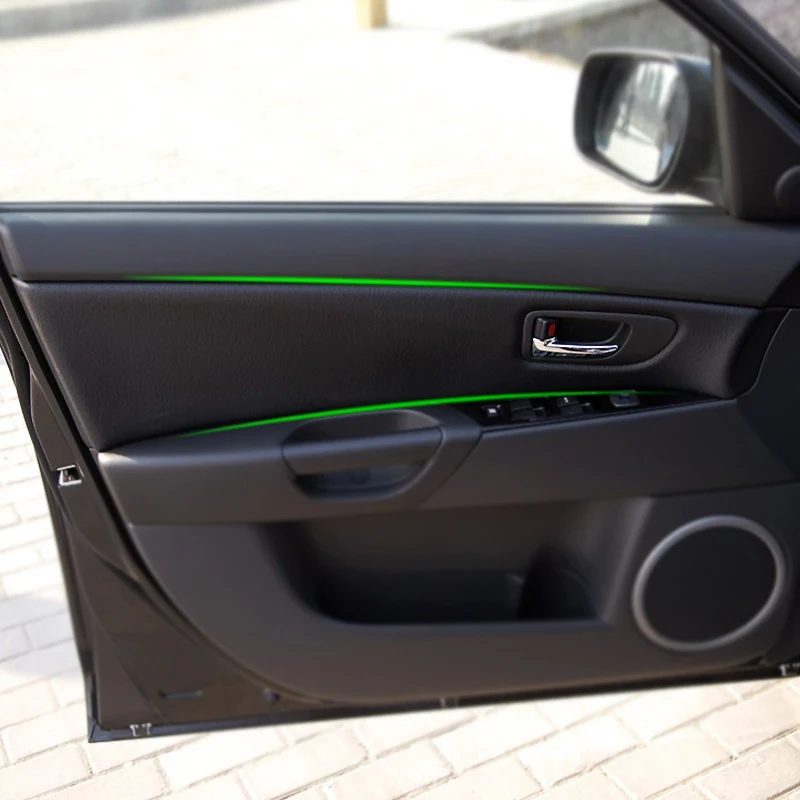 4PCS For Mazda 3 2004 2005 2006 2007 2008 2009 Car Styling Interior Microfiber Leather Door Panel Cover Sticker Trim