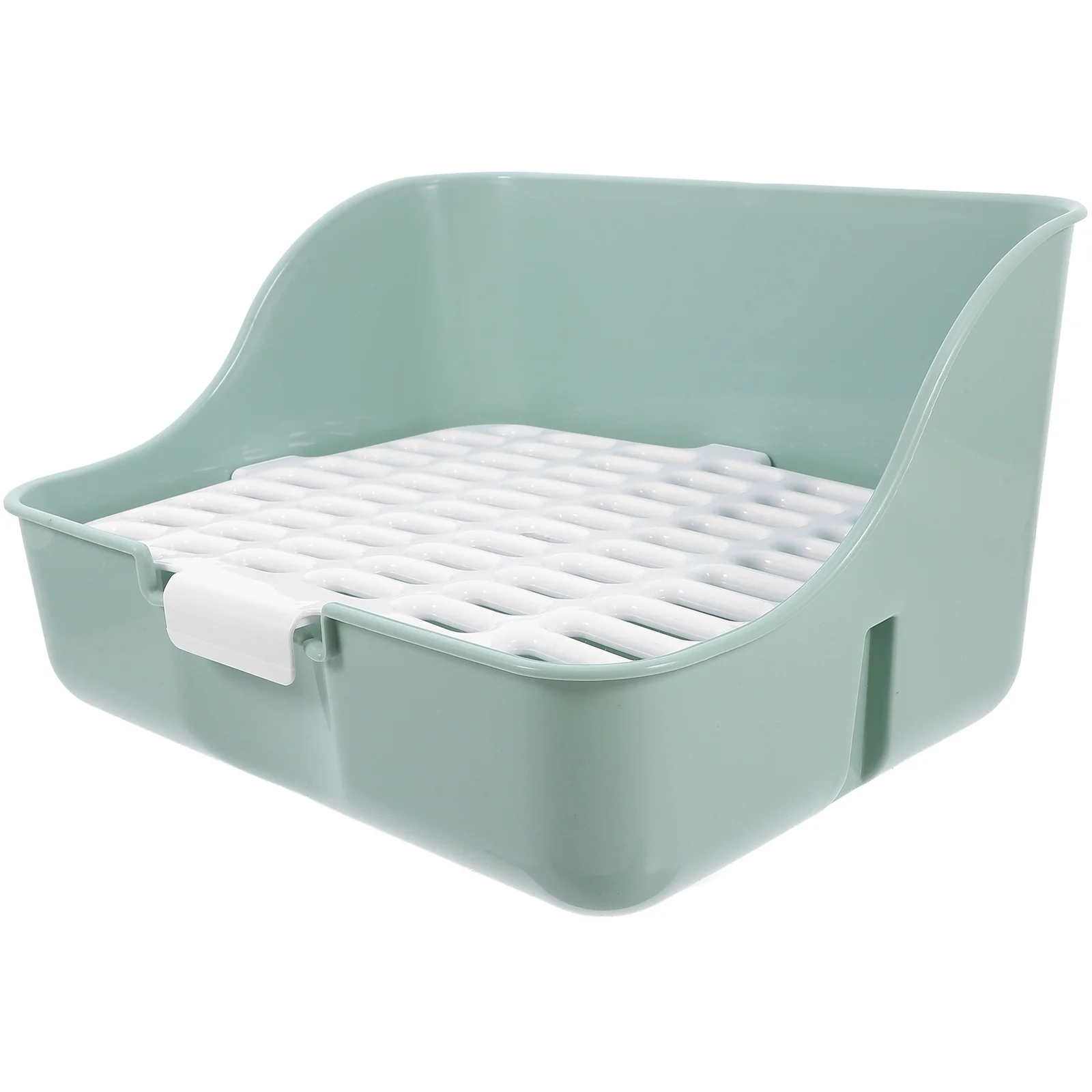 

Large Rabbit Litter Box Corner Stable Toilet Pan for Guinea Pigs Ferrets Dwarf Rabbits Chinchillas Olive Green Pet