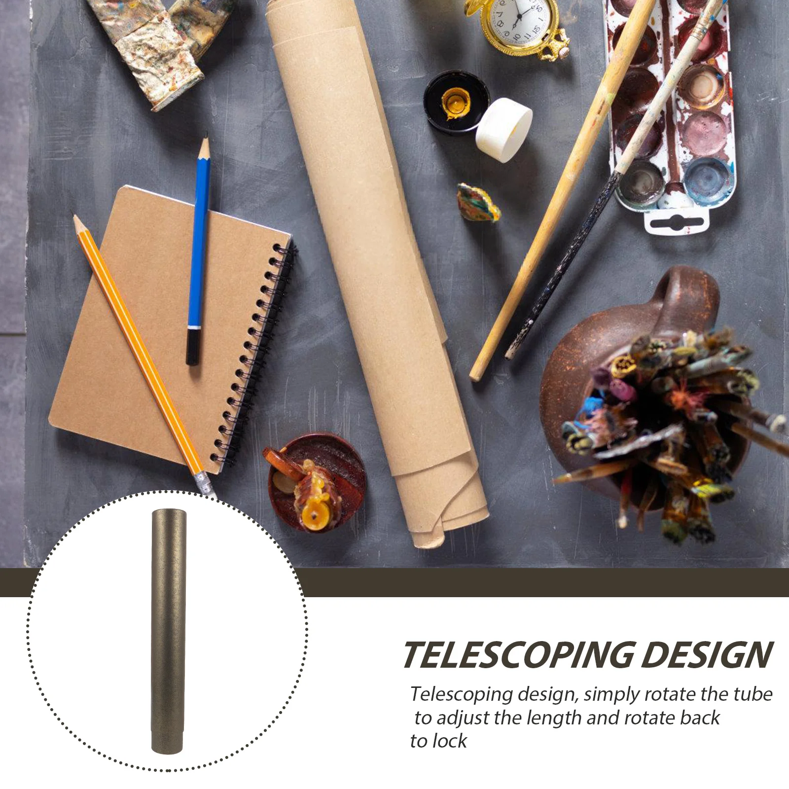 Poster Expandable Telescoping Design For Artwork Drawing Documents Storage Portable Reusable Mailing Tube Drafting Tube