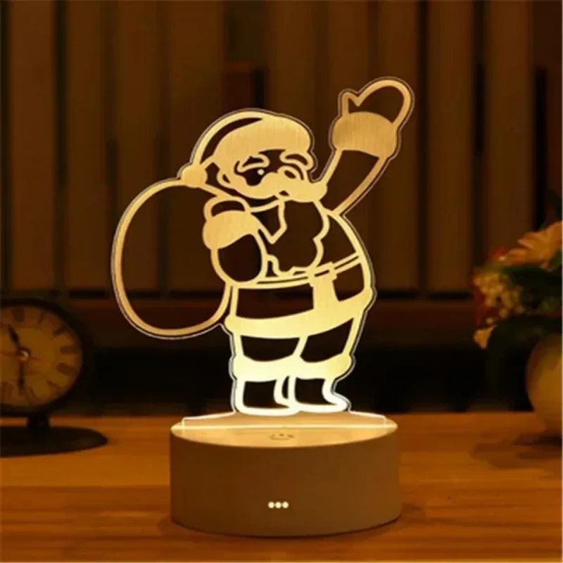 2024 New Night Light Creative Acrylic Bedroom Bedside LED Table Lamp Wedding Birthday Holiday Event Gift Christmas Gifts