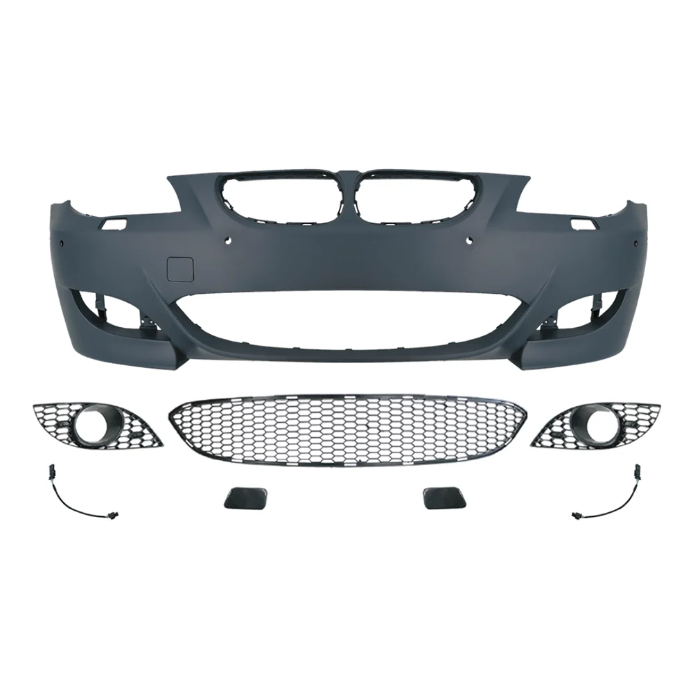 Full Set M Sport M5 Facelift Rear Diffuser Front Grille Bumper Bodykit Body Kit for  5 Series E60 2004-2010 Upgrade to