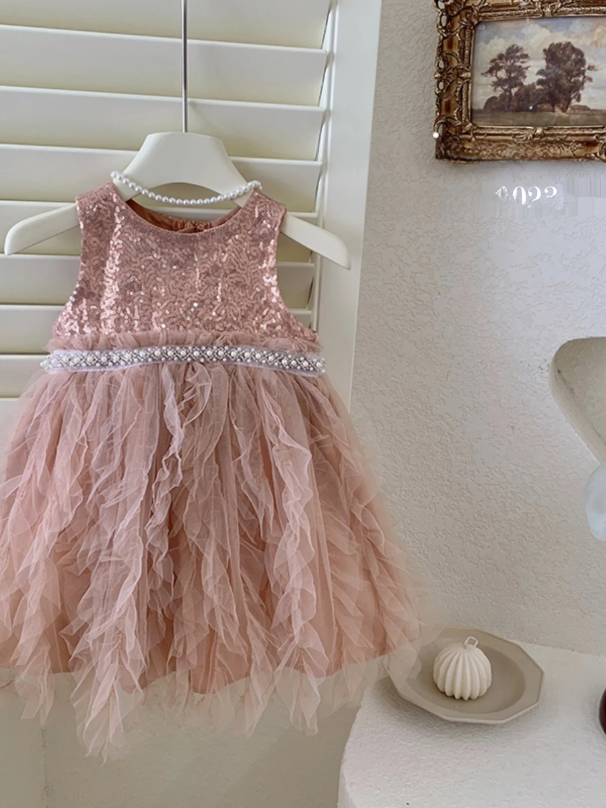 Girls Summer Luxury Dr Sparkling Princ Skirt Baby Silk Top Korean Sle Commute Regular Svel Faion for Kids