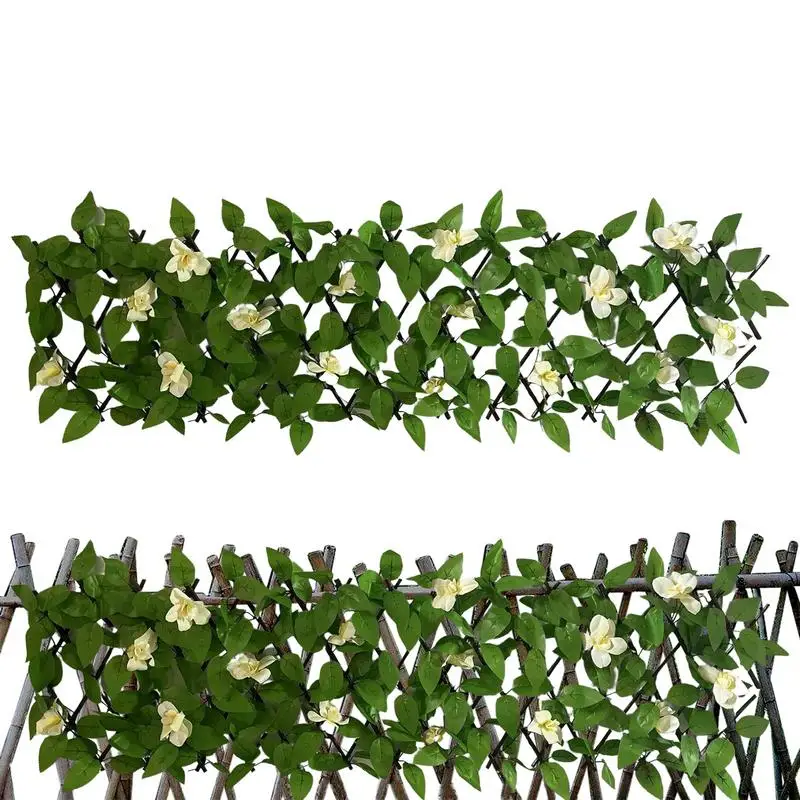 New Garden Screening Expanding Trellis Privacy Screen Hedge Green Leaf Fence Panels Faux Privacy Screen For Outdoor Garden