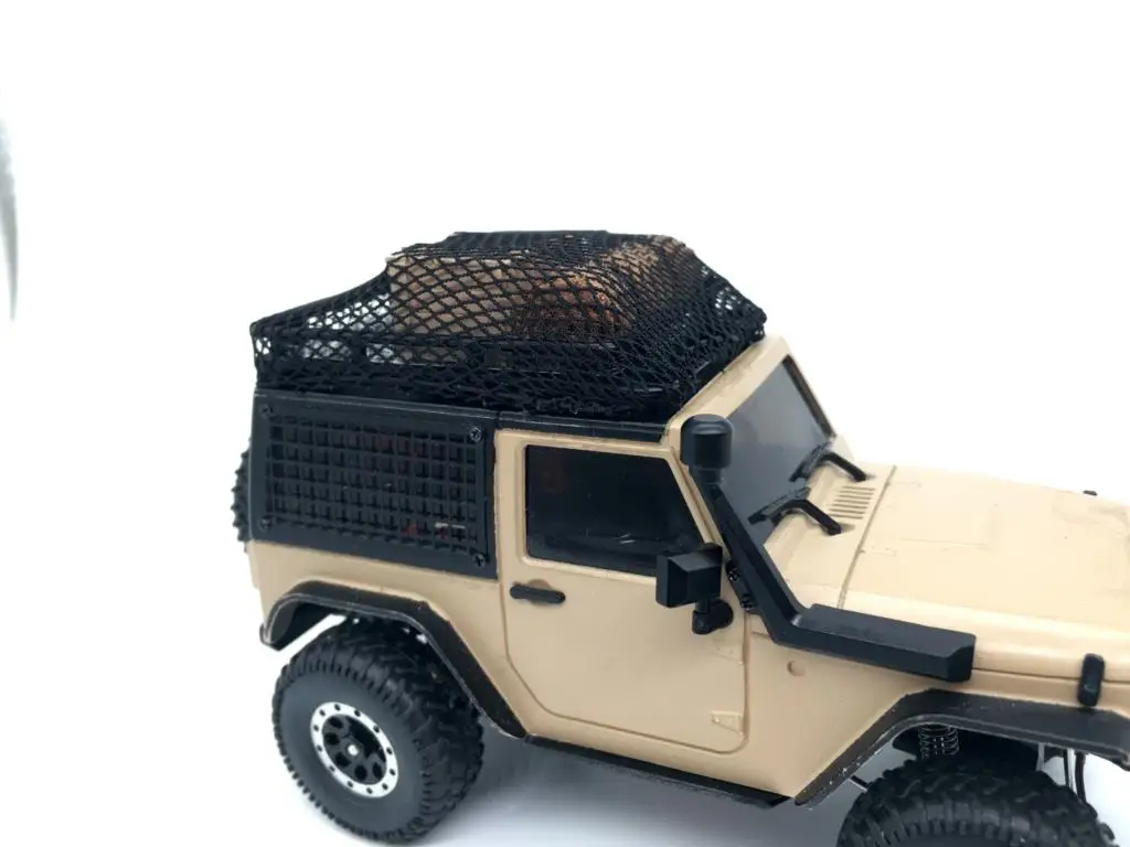 Orlandoo Hunter Rc Crawler 1:35 32 Modelo de carro Decoração de cena Telhado Bagageira Bolsa de rede