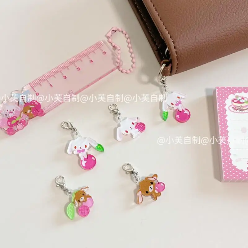 

Kawaii мультфильм сахарные кролики брелок креативные периферийные устройства для девочек акриловый рюкзак пара кулон украшение друг Рождественский подарок