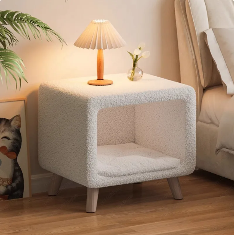 Pet Bedside Table: Modern Minimalist Creative Storage Cabinet for Small Bedroom, Multi-Functional