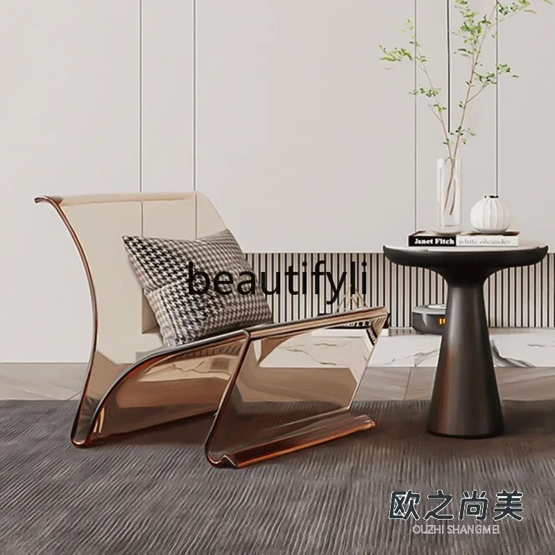 

Акриловый односпальный диван, современное простое кресло для отдыха, расширенное подвесное кожаное кресло для переговоров